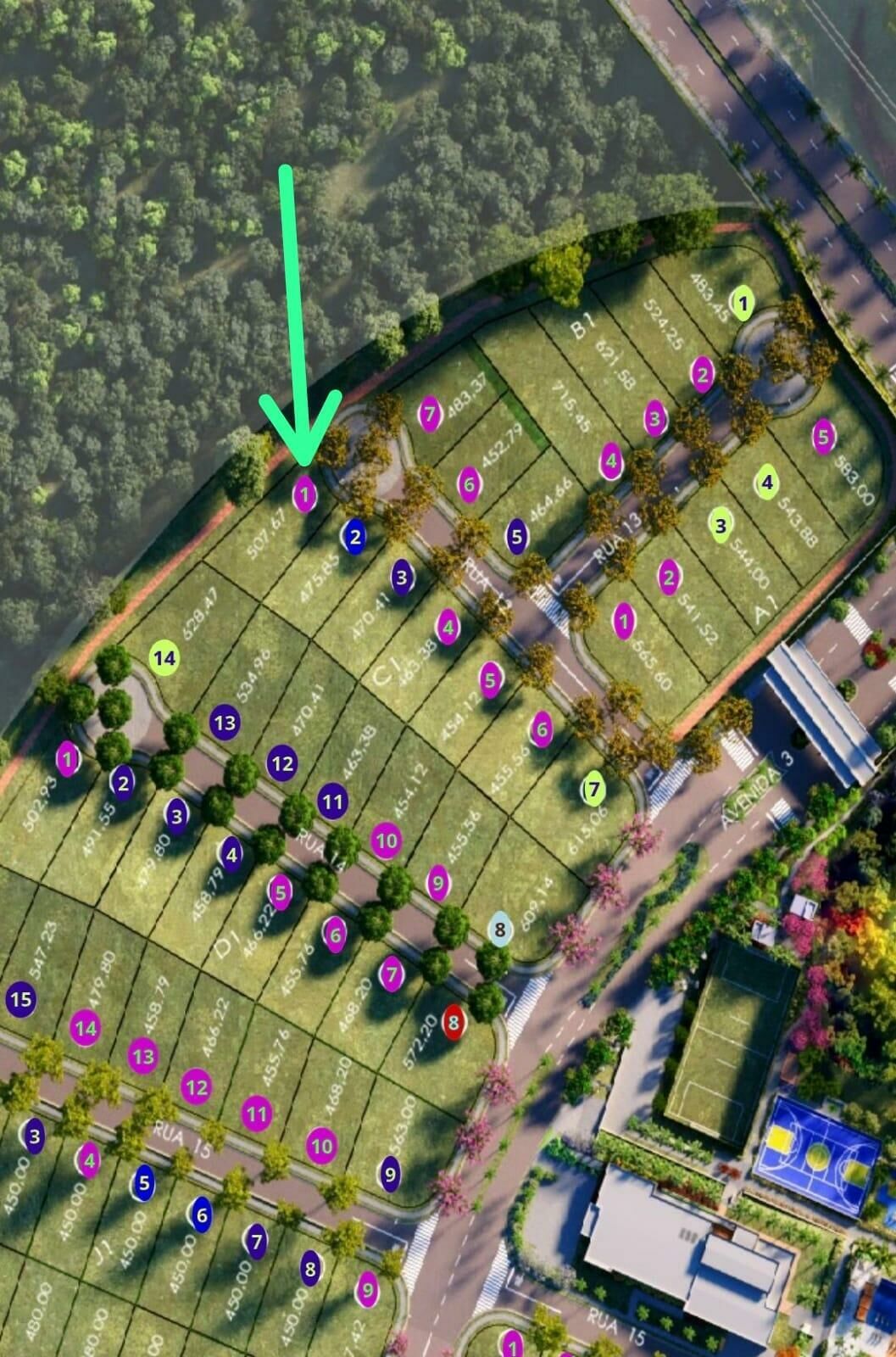 Imagem do imóvel Lote Espetacular lateral para APP 507 m² Le Jardin Ville Sainte Anne C1-L1